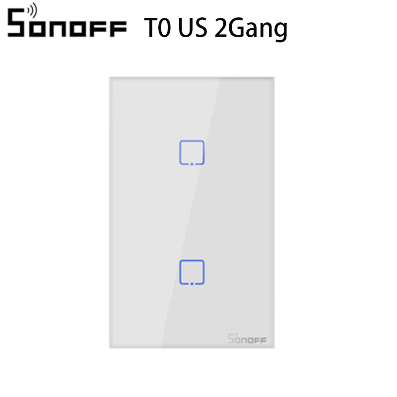 SONOFF T0 TX Clever WiFi Clever Schalter mit 1/2/3 Gang Drahtlose Wifi Schalter für Alexa Google Heimat Clever Heimat Clever Heimat EU & UK & uns: uns 2Gang