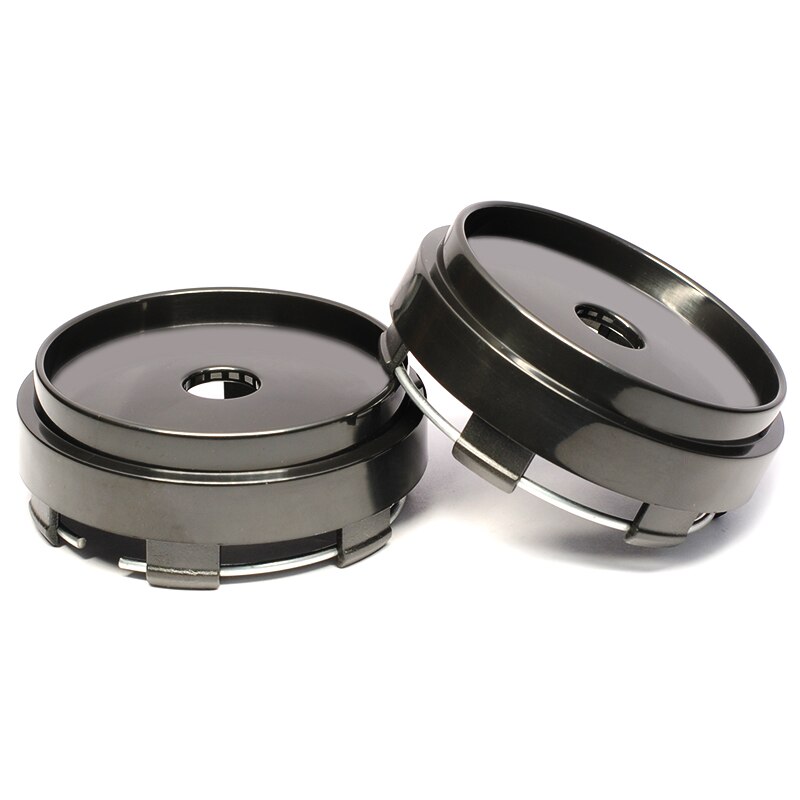 4 Stks/partij 66Mm Plastic Auto Modificatie Wiel Center Hub Caps Embleem Auto Velg Deksel Wieldoppen, Zwart/Zilver