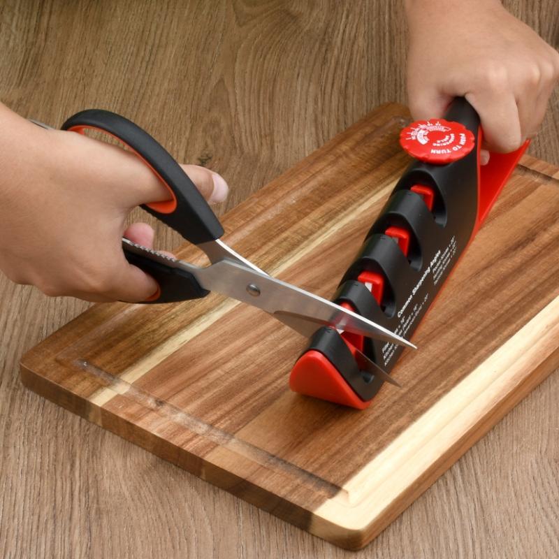 4-in-1 Knife Sharpener Kitchen Grinding Machine Scissors Knives Grinder Whetstone Tool Adjustable Angle