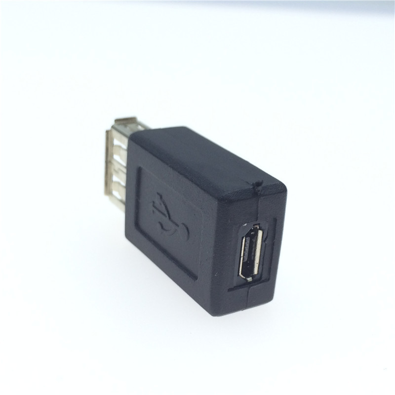 Zwarte Usb 2.0 Type A Female Naar Micro Usb B Female Adapter Plug Converter Usb 2.0 Naar Micro Usb connector