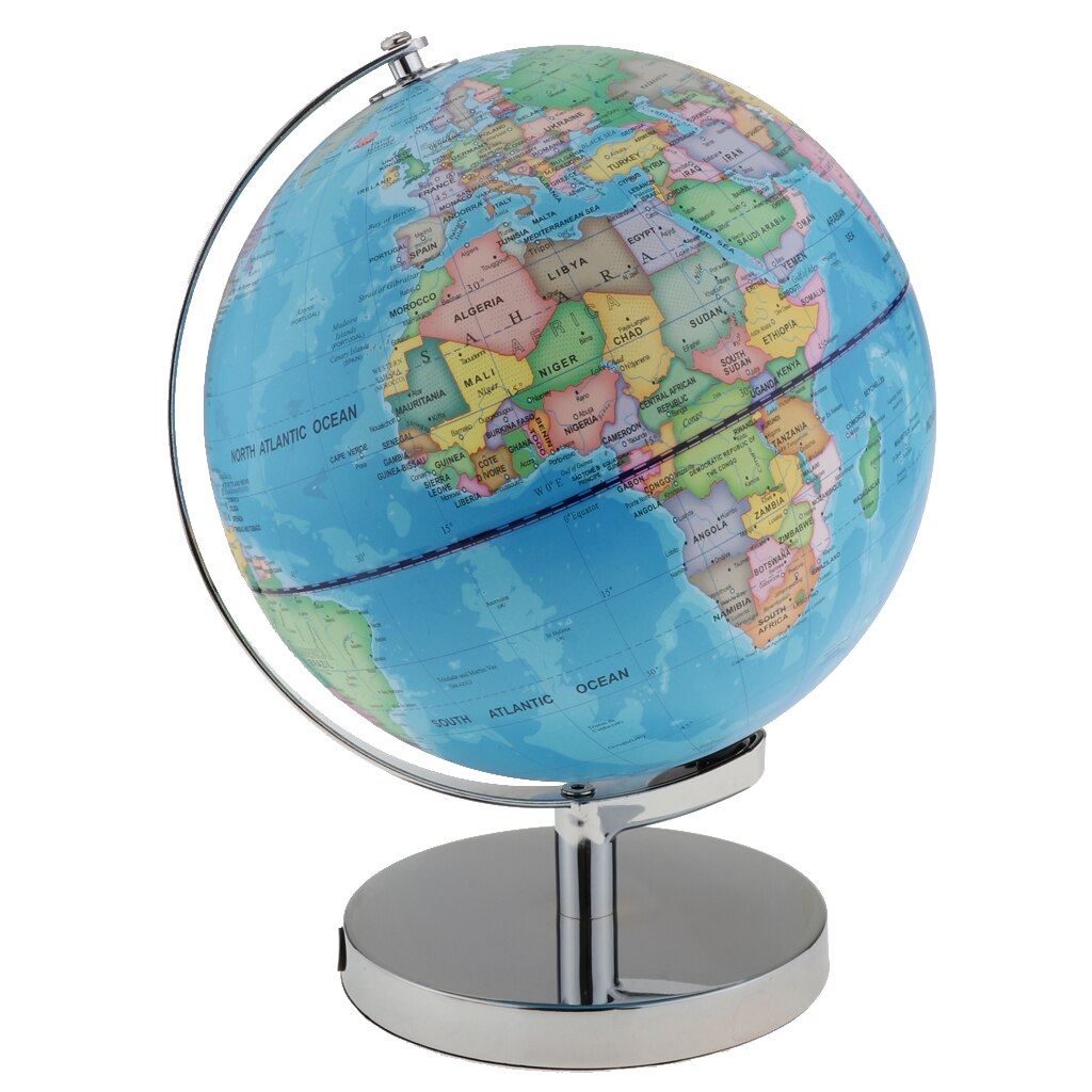 2-in-1 Day View World Globe and Night View Illuminated Constellation Map Globe