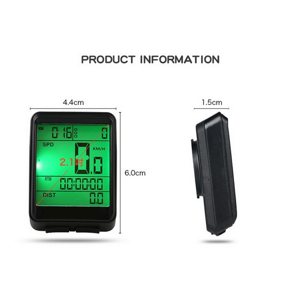 INBIKE 2.1inch Bike Wireless Computer Waterproof MTB Bicycle Speedometer Odometer Cycling Stopwatch Bike LCD Backlight Computer