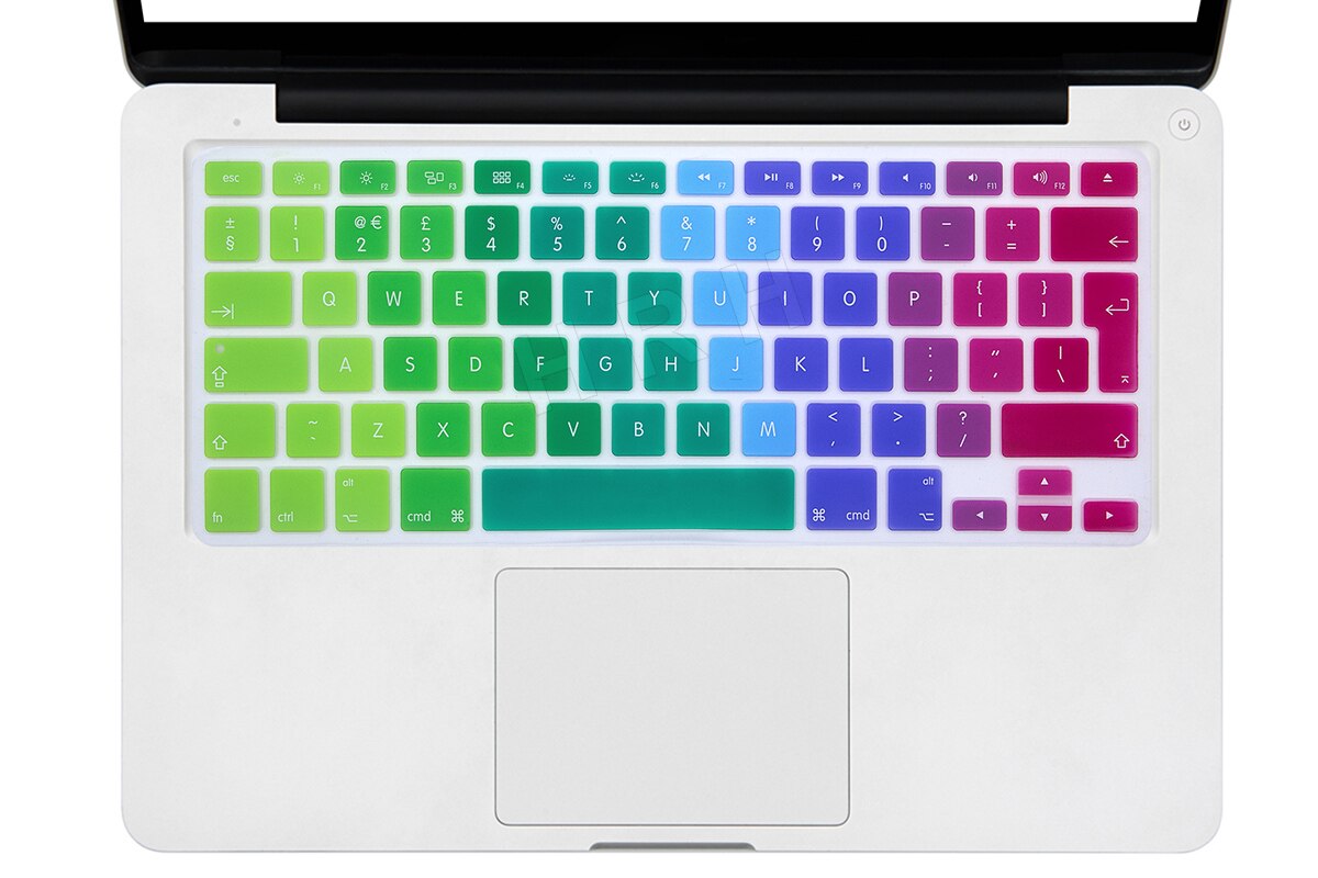 Soft Rainbow Keyboard Skin for Macbook Air 13 A1466 EU Keyboard Cover Silicon For Macbook Air 13 Rainbow Keyboard Film Skin