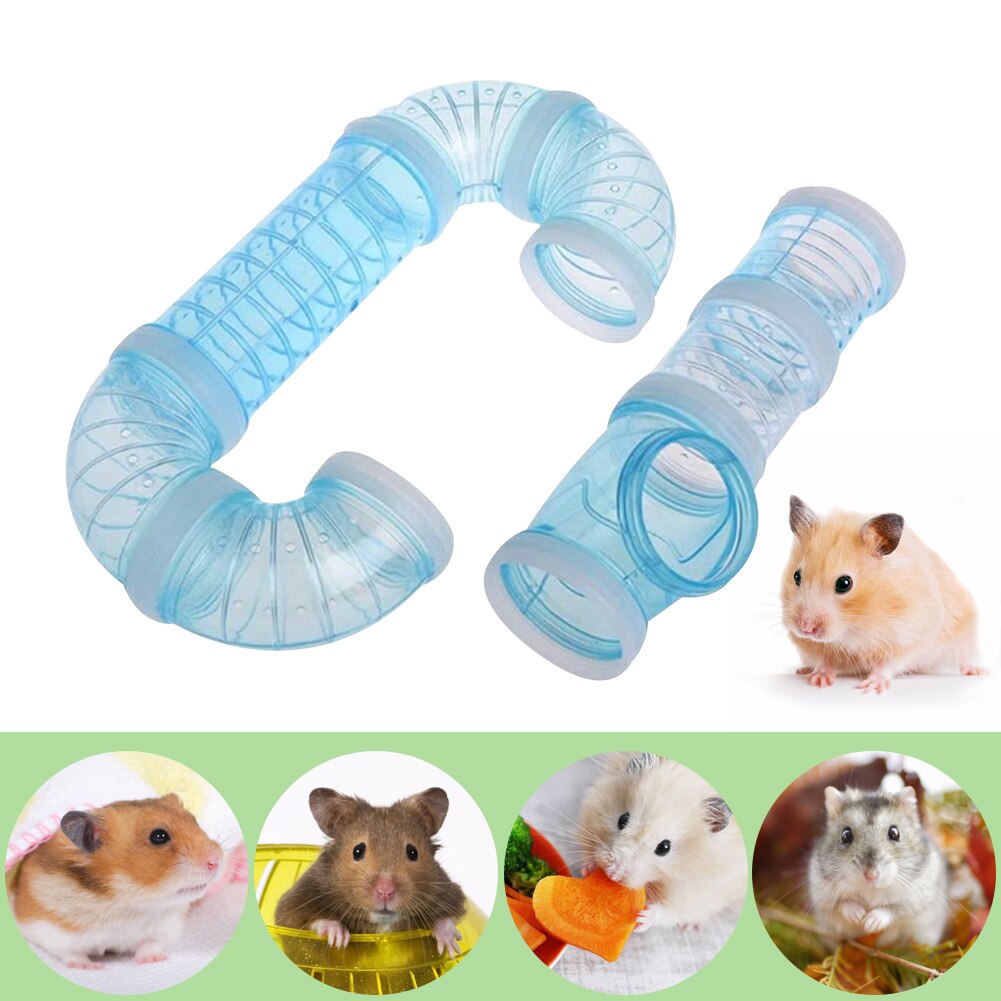 Túnel de jaula para hámster, tubos de juguete para mascotas, ardilla, conejillo de indias, erizo, animales pequeños, 8 Uds.