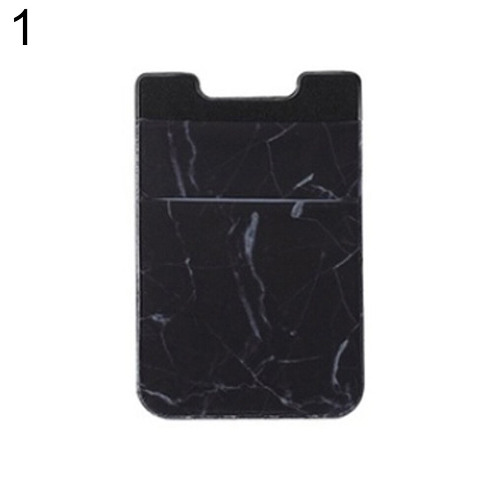 Marmer Zelfklevende Mobiele Telefoon Back Credit Id Kaarthouder Case Pocket Cover