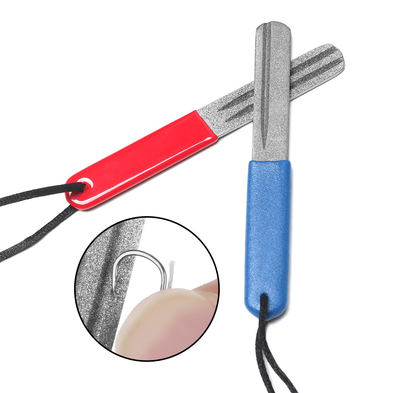 Draagbare Outdoor Dubbele Groef Vissen Haak Slijpen Hone Vissen Slijpen Hook Sharpener Tool Vis Accessoires