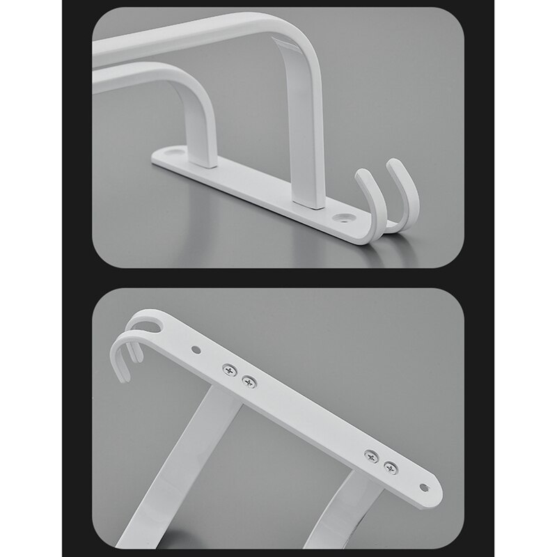 Towel Hanger Wall Mounted Towel Rack Bathroom Space Aluminum White Towel Bar Rail Matte Towel Holder