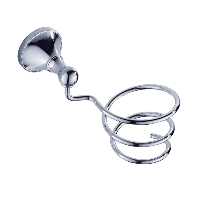 Juego de accesorios cromados para baño, barra de toalla doble de latón cromado, estante de cepillo de inodoro, soporte de rollo de papel para WC, juego de accesorios de baño: Azul