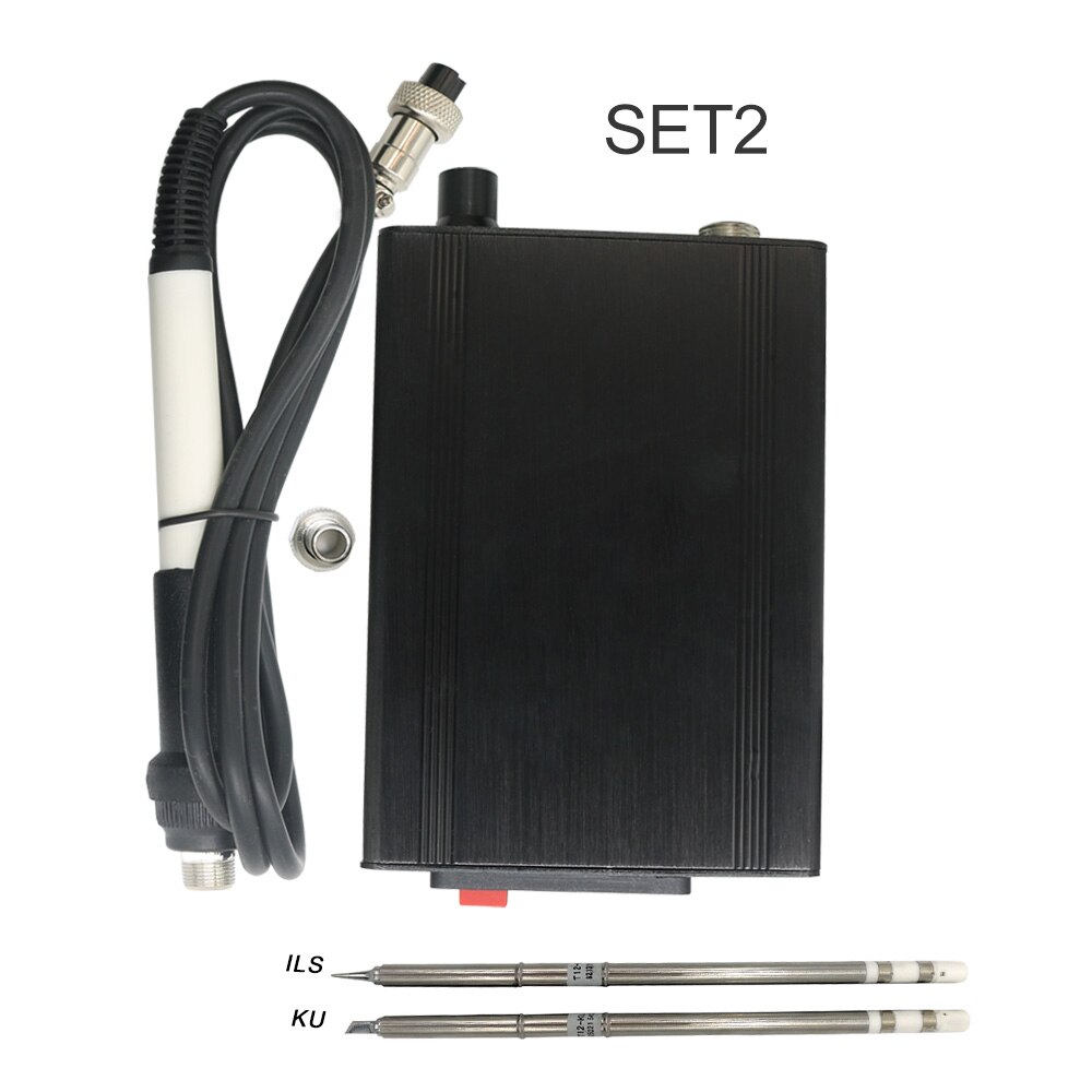 STC T12 952 Soldering StationOLED Digital Electronic Soldering iron and 907 plastic handle welding iron tip without power cable: Set 2