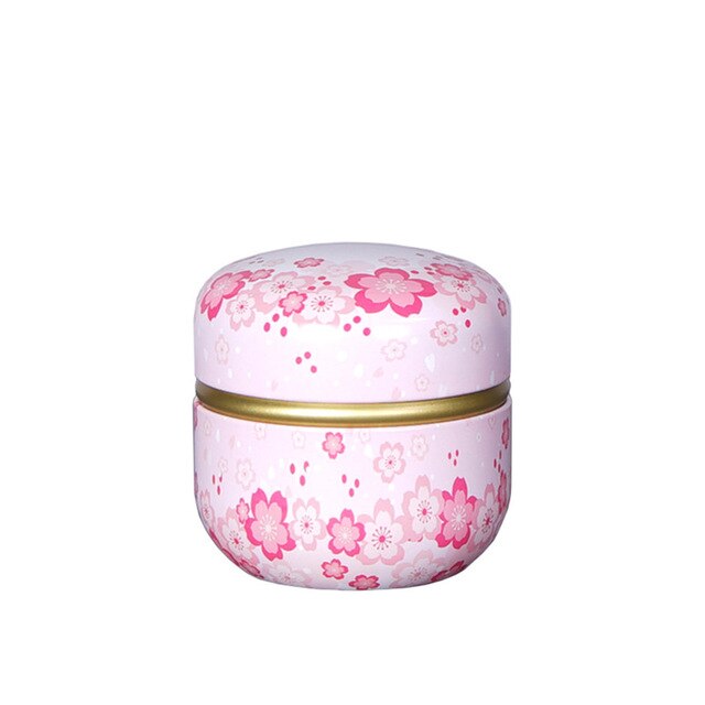 Classical Chinese double-lid tea cans, sealed oval tea cans, suitable for bulk tea, rock candy and coffee: Pink