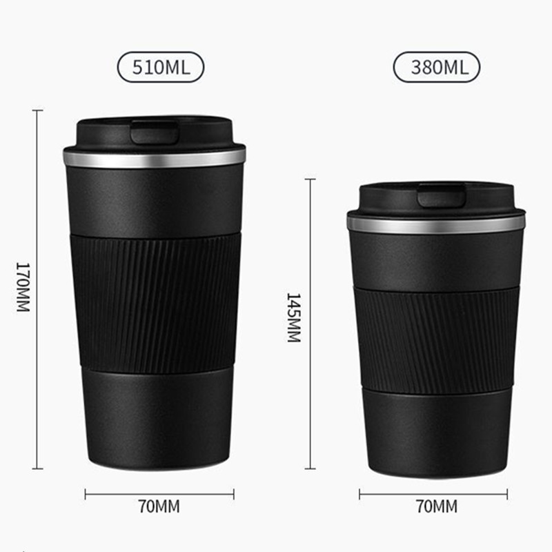 Termo de acero inoxidable doble para café, frasco de vacío para coche a prueba de fugas, botella de viaje aislada, garrafa termica, 510/380ml