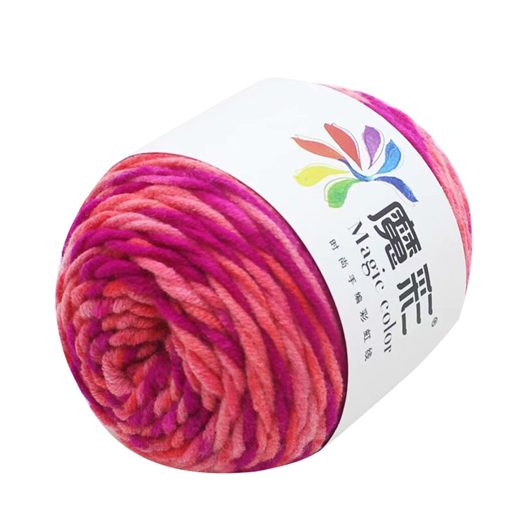 Fil 5 brins de coton arc-en-ciel Crochet bricolage pull écharpe ligne coton laine à la main mince tricot doux bébé fil fil #45