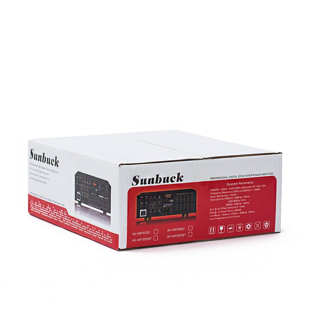 Sunbuck karaoke Sound amplifier 2.1 Channel 200W*2 High Power FM USB MP3 10 Segment Audio equalizer Car Bluetooth amplifier