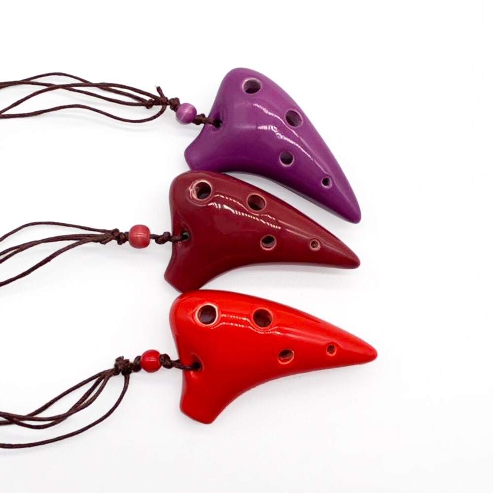Ocarina de cerámica con 6 agujeros, instrumento Musical de Alto C con cuerda, puntuación de música para amantes de la música y principiantes, de música