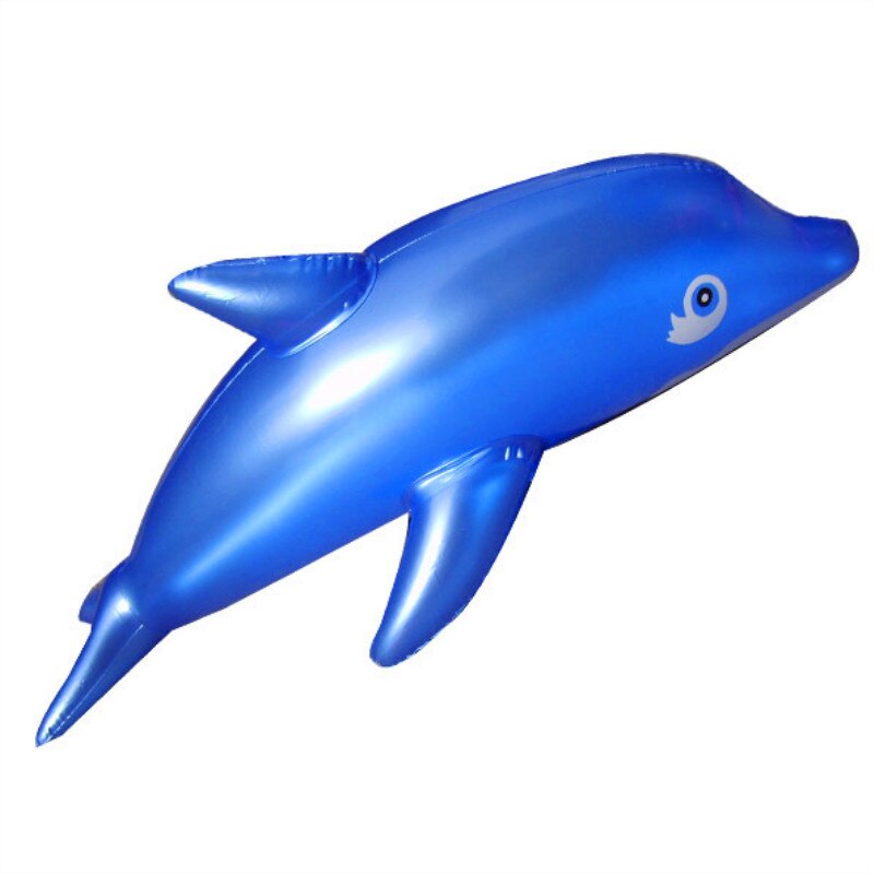 1 PC Simulation Cute PVC Blow Up Toy Inflatable Dolphin Beach Toy Bath Time Toy for Girls Boys: blue