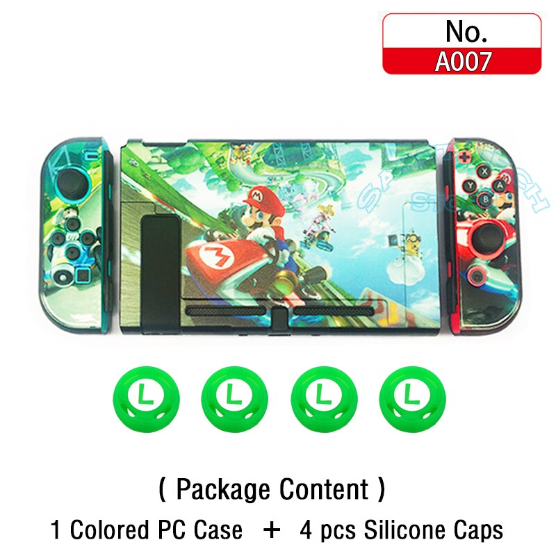 Funda protectora para consola Nintendo Switch y Joy-Con, carcasa rígida Con de temática NS, edición limitada: 5in1 A007