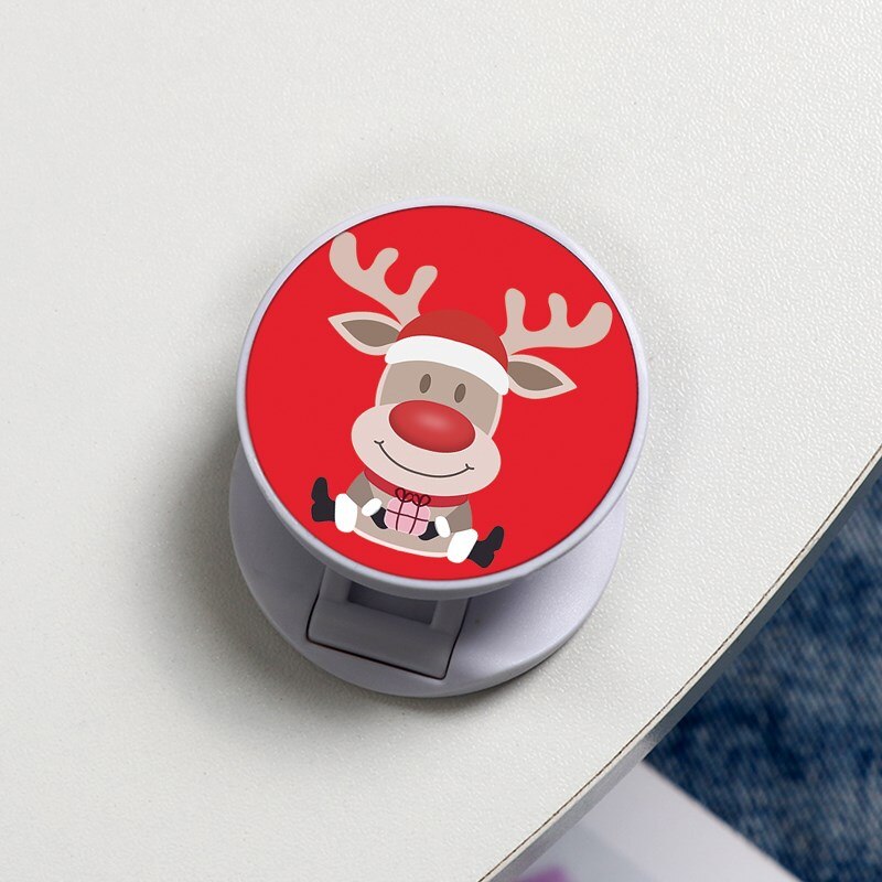 Universele mobiele telefoonhouder, kerst hert cartoon telefoonstandaard, vingerringhouder voor iphone, telefoonbeugel, standaard: Kho-zdzjbai-sdblzuo