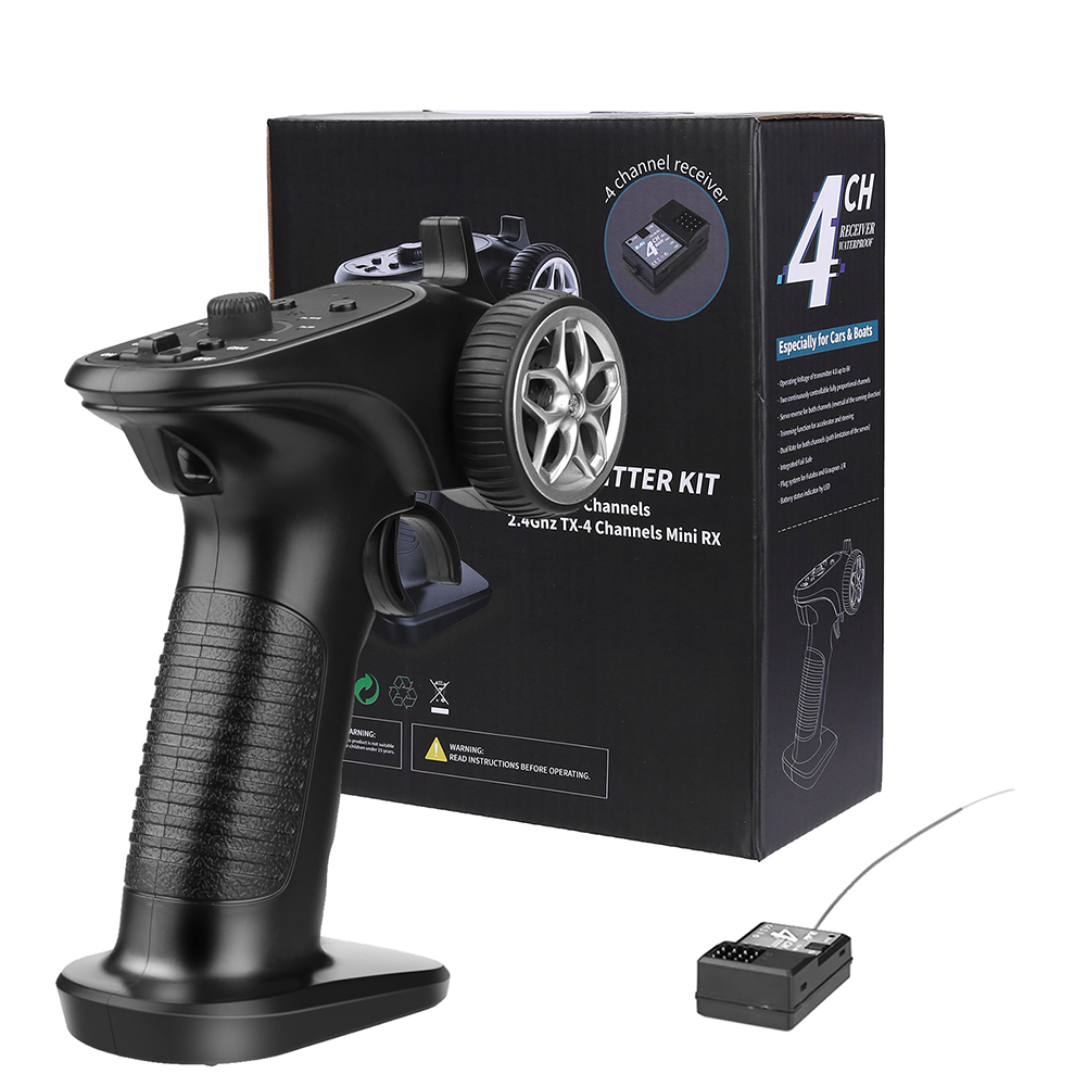 GA-4H-TX TX4 2.4GHz 4CH système Radio émetteur contrôleur télécommande/récepteur pour RC voiture bateau PK TG3 FS-GT3B: WHITE