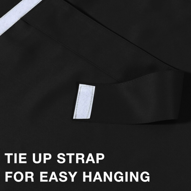 1PCS high-grade soundproof and high shading French door curtains without perforation Velcro curtains S7