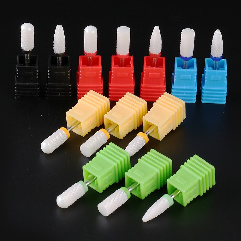 1pc Keramik Bohrer Nagel Fräsen Cutter Für Manikübetreffend Maschine einstellen Entfernen Pedikübetreffend Nagel Fräser Gerät Zubehör CHTDC1-18