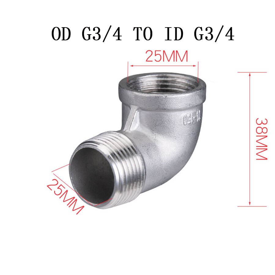 1/2" 3/4" 1 BSP Thread Tee Elbow Docking Hex Nipple Threaded Reducer Pipe Fitting 304 Stainless Steel: Orange