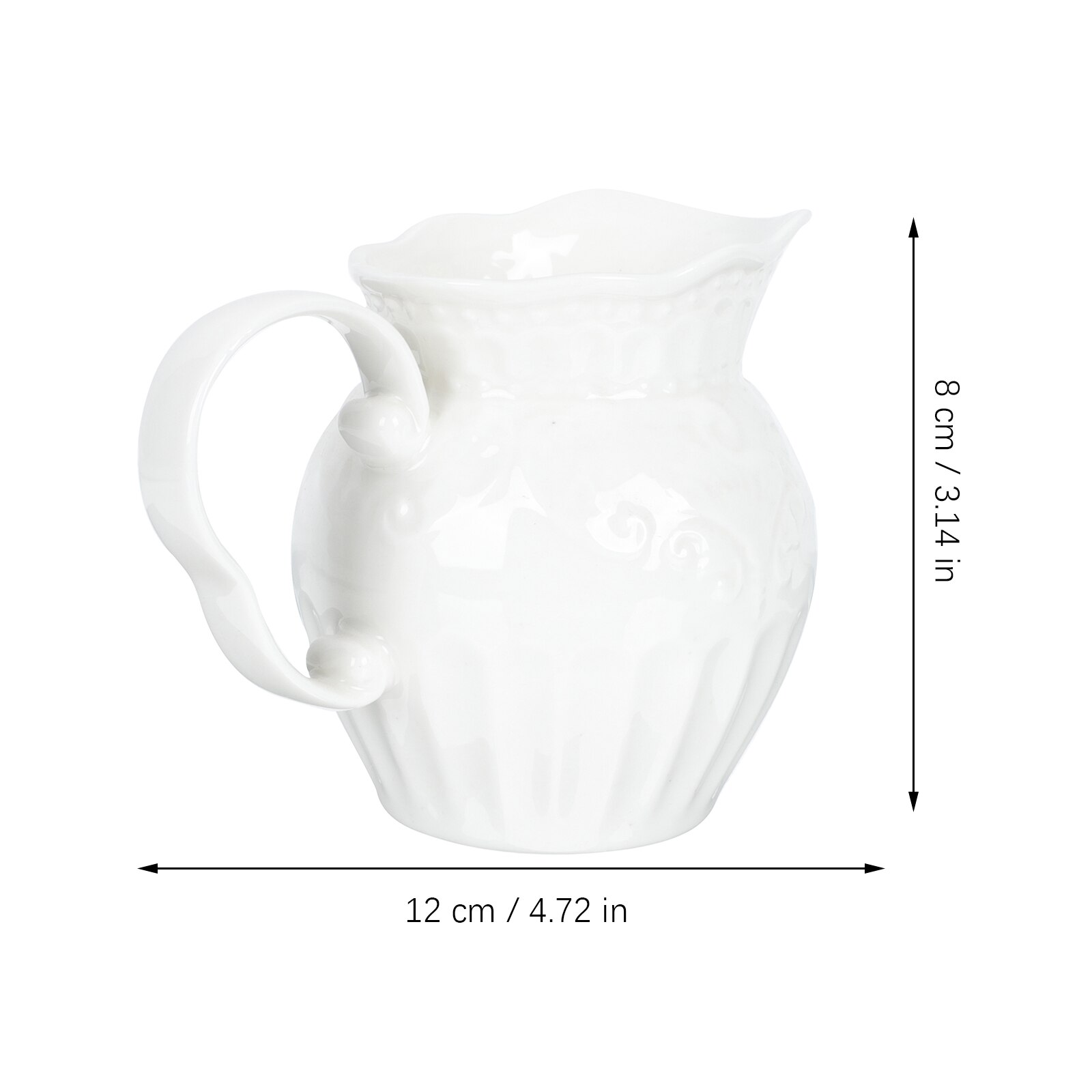 Drinking Mug Decorative Coffee Cup Hotel Ceramic (White)