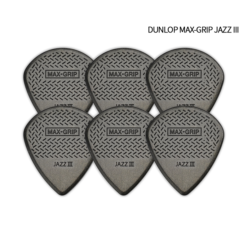 Choix de Dunlop. 471R3 MAX-GRIP JAZZ 3 médiators de guitare acoustique/électrique antidérapants/résistants à l'usure en nylon. 1,38 mm d'épaisseur.: green