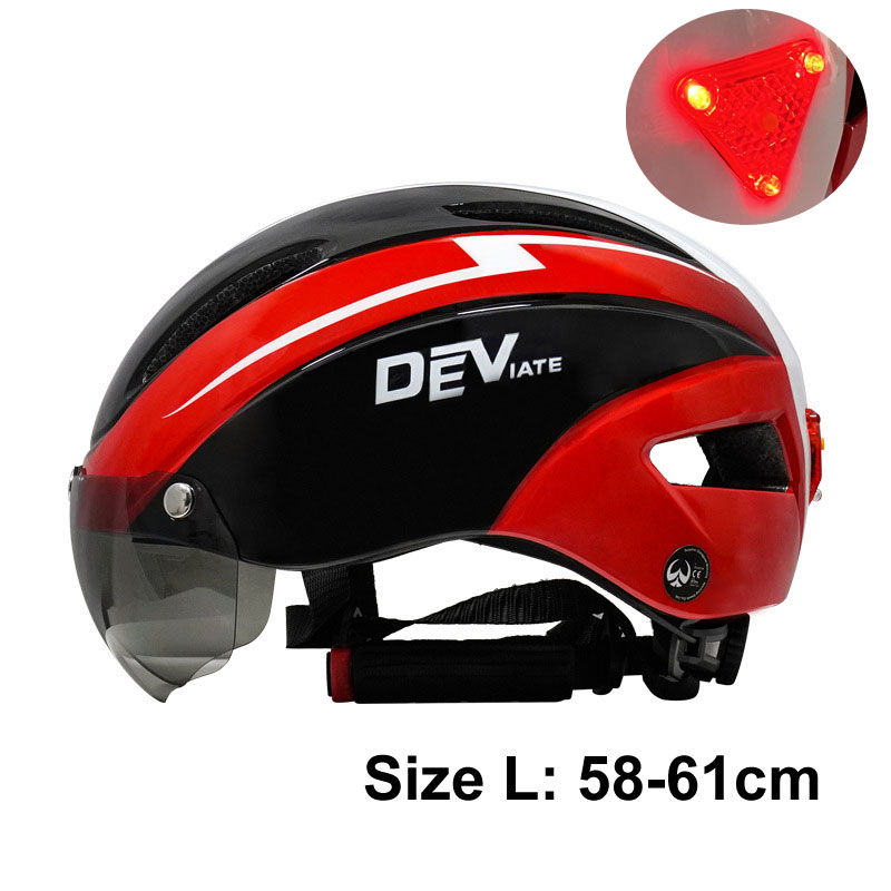 Fietshelm Mannen Vrouwen Led Licht Helm Weg Berg Magnetische Lens Fietshelm Voor Fietsen Sport Skateboard Scooter: WHITE