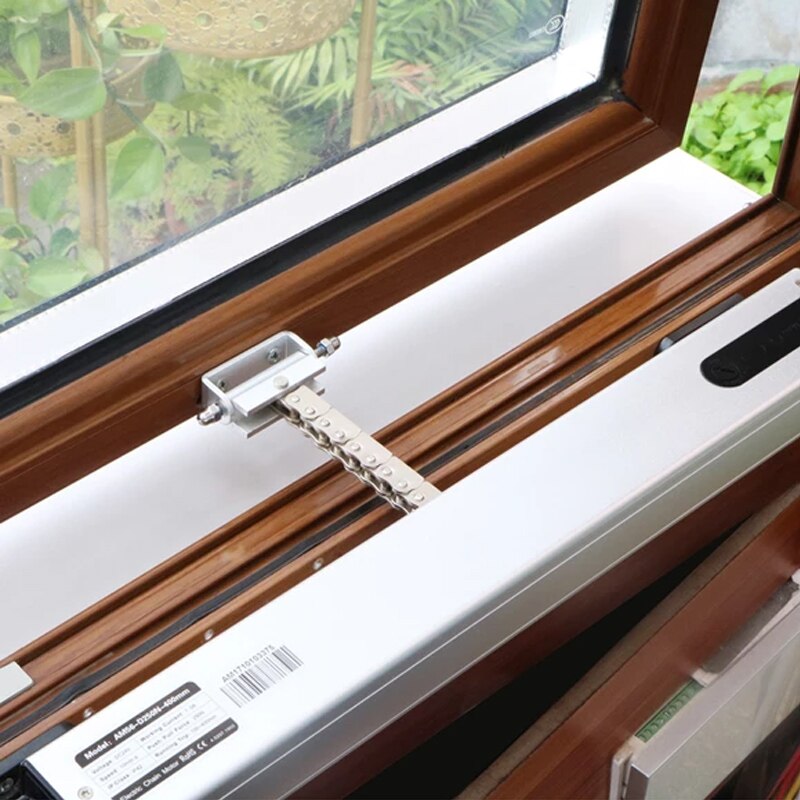 Ouvre-fenêtre électrique en chaîne, moteur 2/4 fils, Tuya WiFi, interrupteur pour rideaux et télécommande, accessoires en option