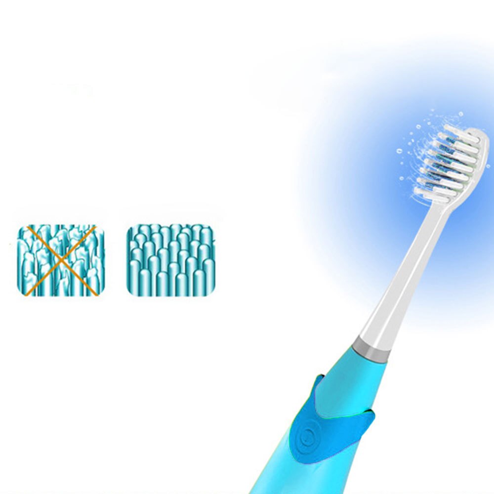 Cepillos de dientes eléctricos Sonic Music para niños, cerdas suaves, limpieza profunda con luz