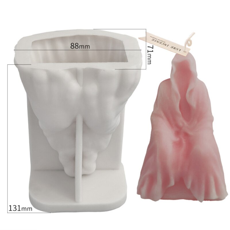 Halloween Ghost Bride Groom Candle Silicone Mold DIY Skull Pumpkin Candle Making Resin Soap Mold Christmas Craft Home Decor: Shadow Man