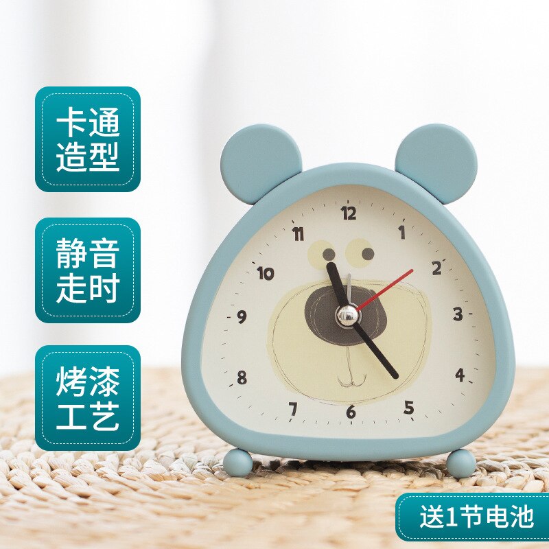 Cartoon Kleine Wekker Studenten Gebruik Nachtkastje Lichtgevende Kinderen Mute Creatieve Persoonlijkheid Lui Klok Alarm