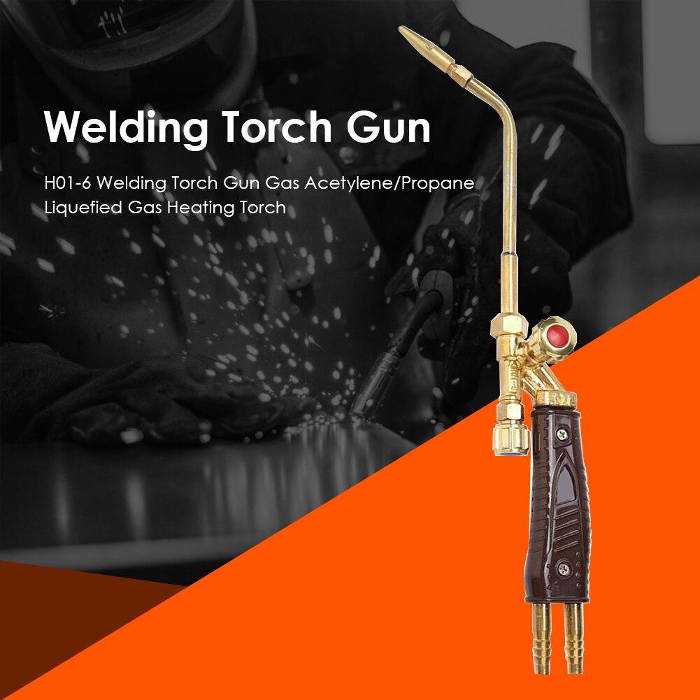 Gas Brazing Torch Welding Torch Injection Suction H01-6 Copper Oxygen Acetylene Heating Torch for Weld Braze Solder