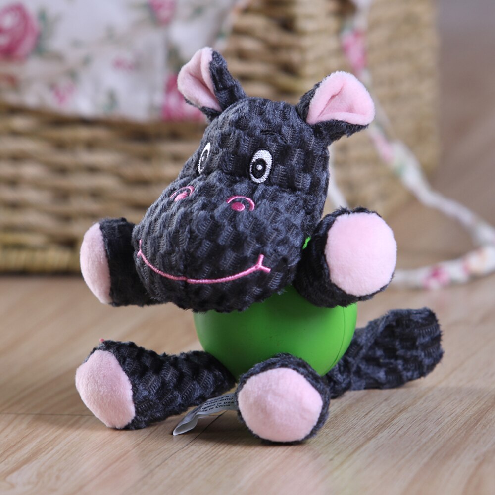 Jouets en velours côtelé couinant pour chien, jouets en peluche en forme d'animal, produits couinants, Puzzle résistant aux morsures, jouet molaire interactif, accessoires pour animaux de compagnie