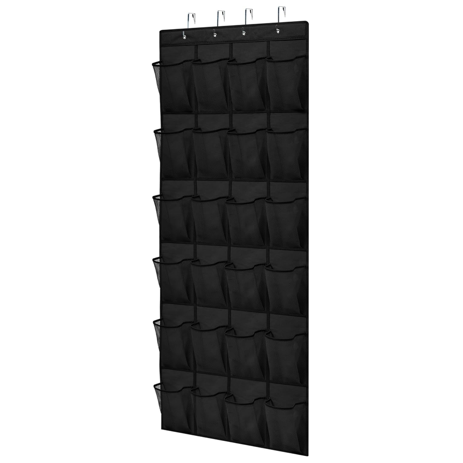 Organizer na buty robić zawieszenia na drzwi, 24 oddychające kieszenie z siatki, oszczędzający miejsce wieszak na buty, akcesoria itp.: W kolorze czarnym