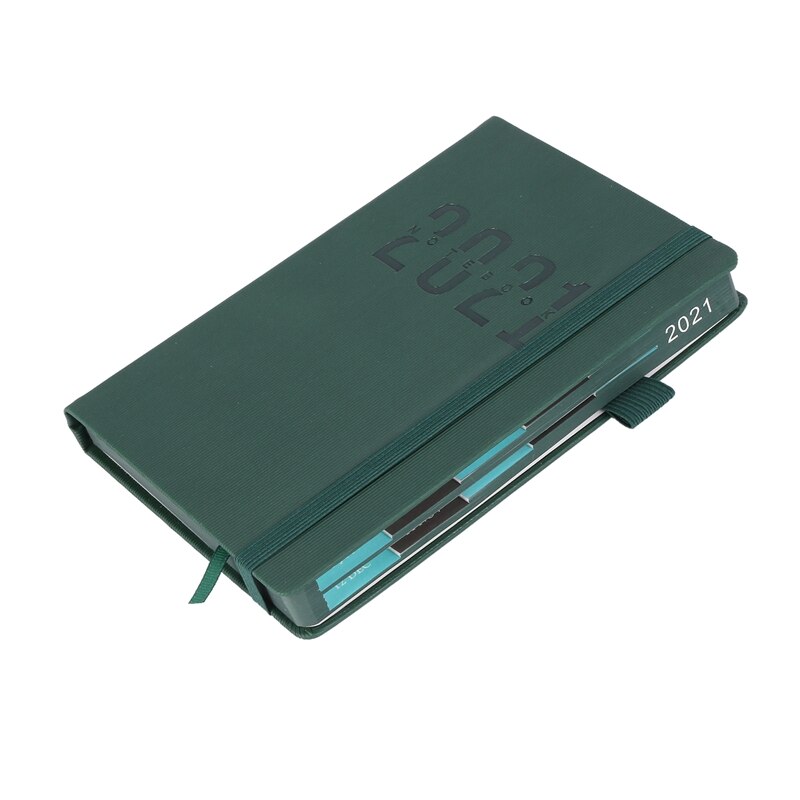 A5 Planner Agenda Annual Calendar Notebook Weekly Note Manual DIY Diary Monthly Organizer Schedule Stationary: Green