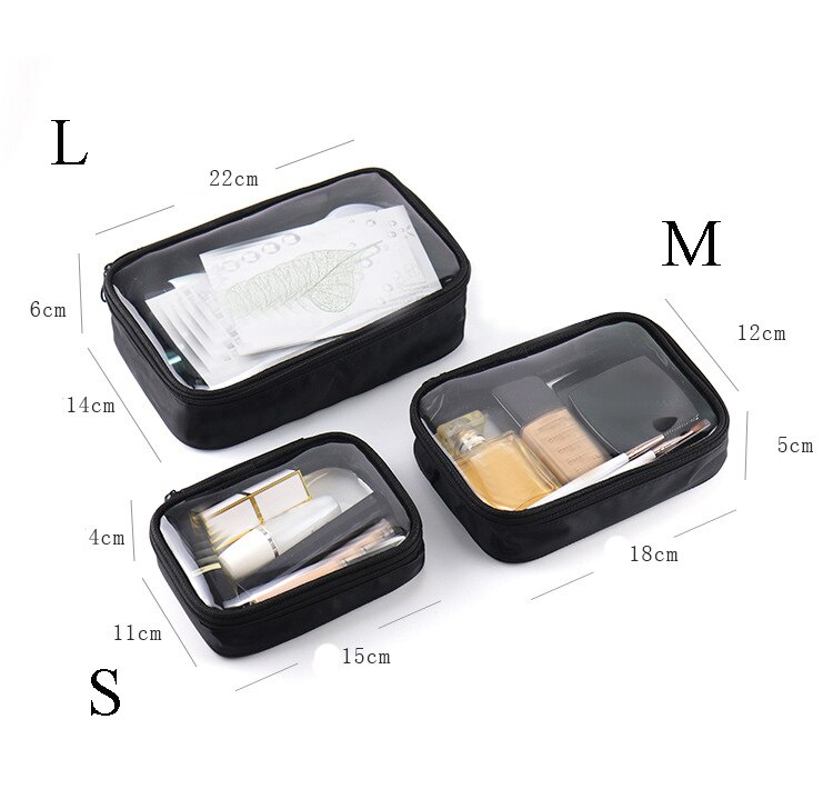 Wasserdicht transparent Kosmetik Tasche Frauen machen-hoch fallen Reise Reißverschluss Klaren machen-hoch Schönheit Waschen Organizer Schlecht Kulturbeutel Bausatz: S