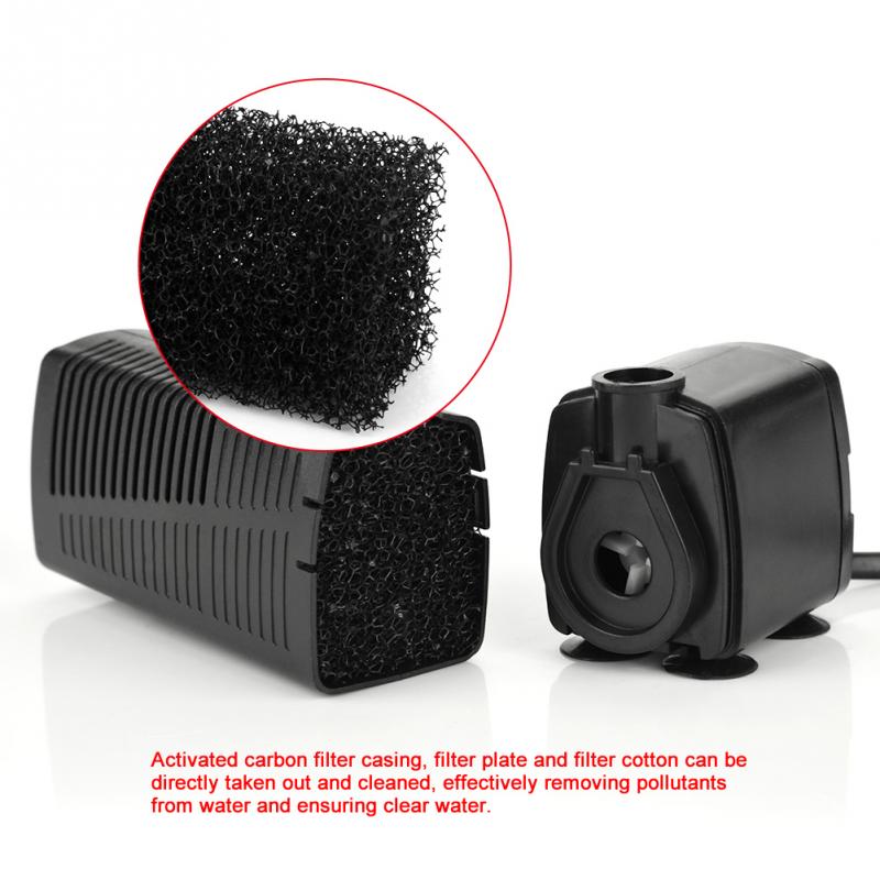 3 in 1 stille interne aquariumfilter dompelpomp filteroverloop met regensproeier voor het verhogen van de zuurstofpomp