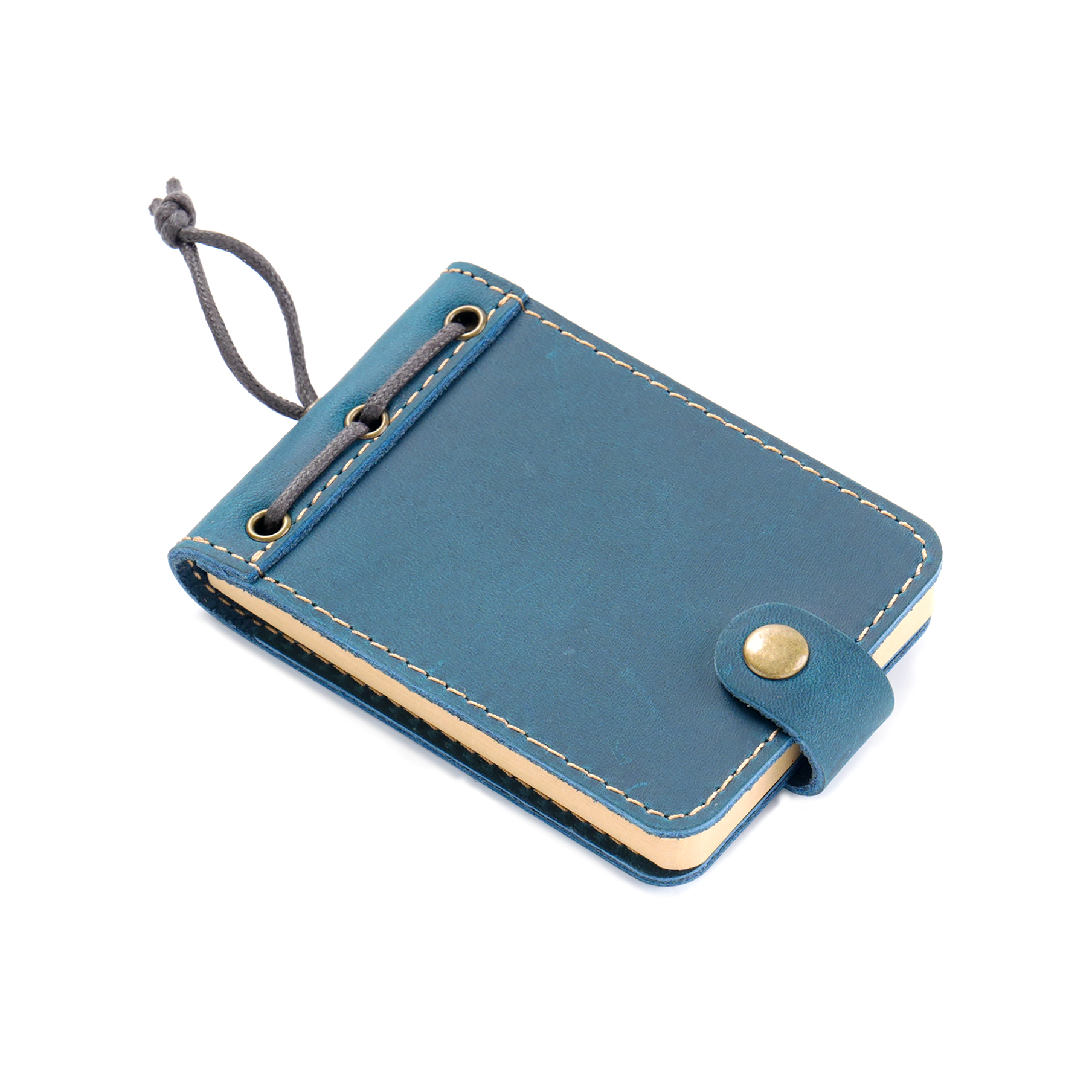 Vintage handgemaakte mini notebook planner echt leer retro schattig dagboek dagboek draagbare notitieblok schetsboek organisator briefpapier: Blauw