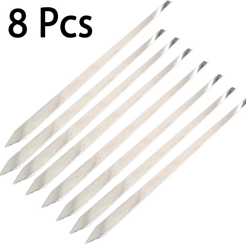 Pincho de carne para barbacoa, tenedor plano galvanizado de acero inoxidable, Kebab turco, Doner, 50 Cm, cocina, jardín, Shish Gadget: 8 Pcs