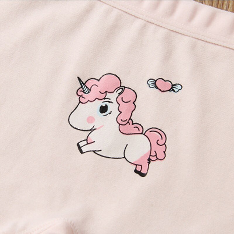 Nanjiren meisjesbroek van puur katoen, gezond, comfortabel, lage druk, niet strak, ademend, droog, 4- pack