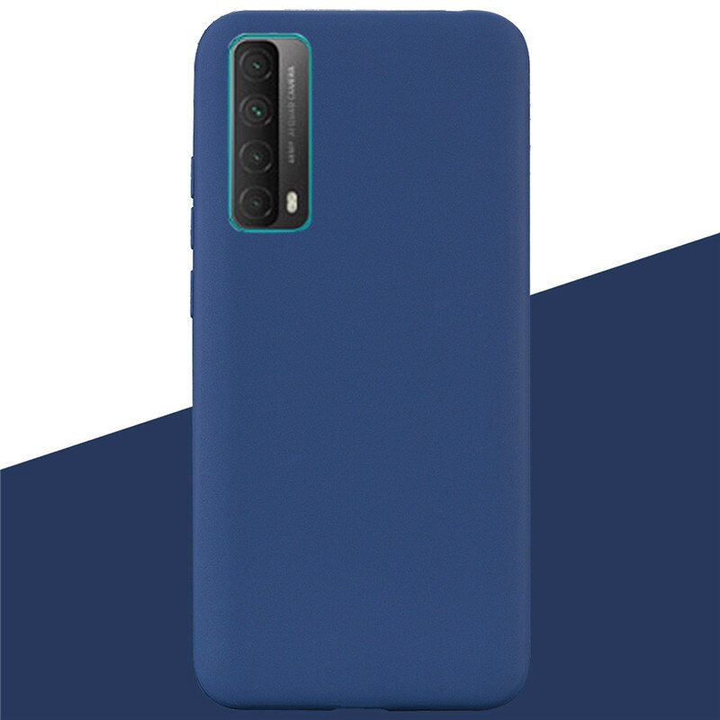 Für Huawei P smart Fällen 6,67 Weiche Silikon Zurück Telefon Fall Für Huawei P Smart Bumper Schutz Funda shell Etui Taschen: 2 Dark Blue