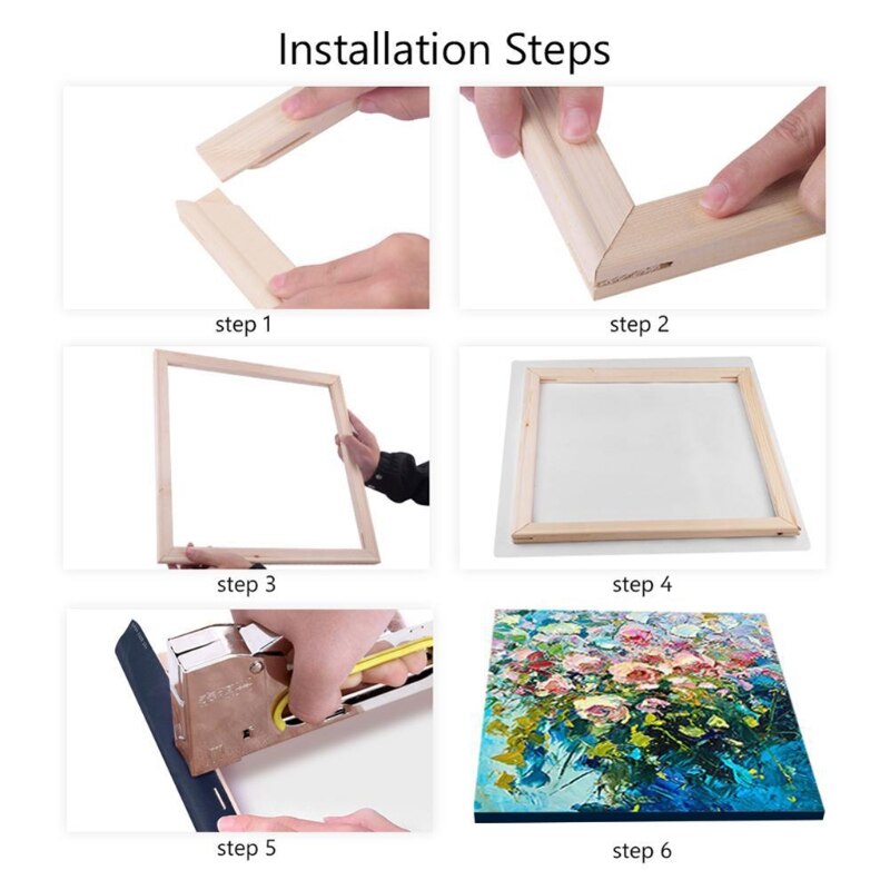 Kit de cadre Tenon en bois massif, pour toile, peinture à l&#39;huile, impression murale, accessoires d&#39;étirement, affiche, peintures diamant, maison