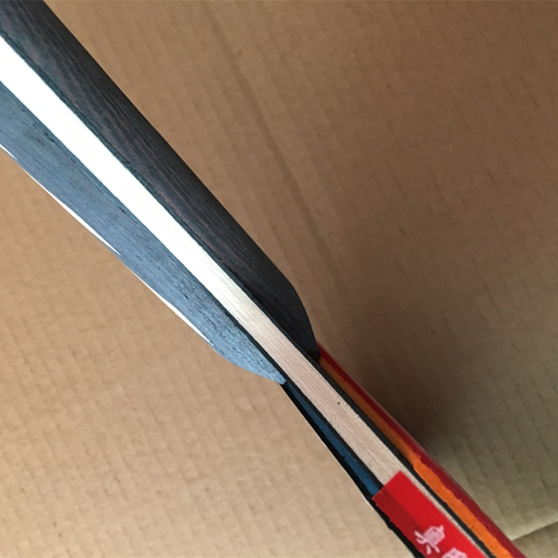 Raqueta de tenis de mesa de fibra de carbono con doble cara espinillas-en raqueta de goma Original raqueta de Ping Pong con bolsa