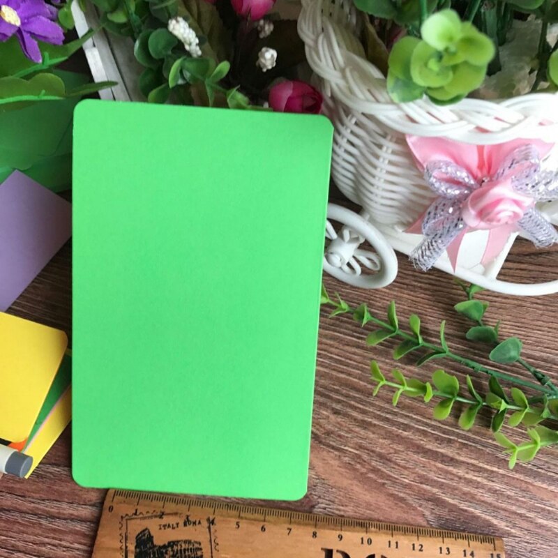 10 Teile/los Farbe verrotten gelb sieben-farbe postkarte Gruß Karte faltbare Kleine Schule Büro Liefert: F