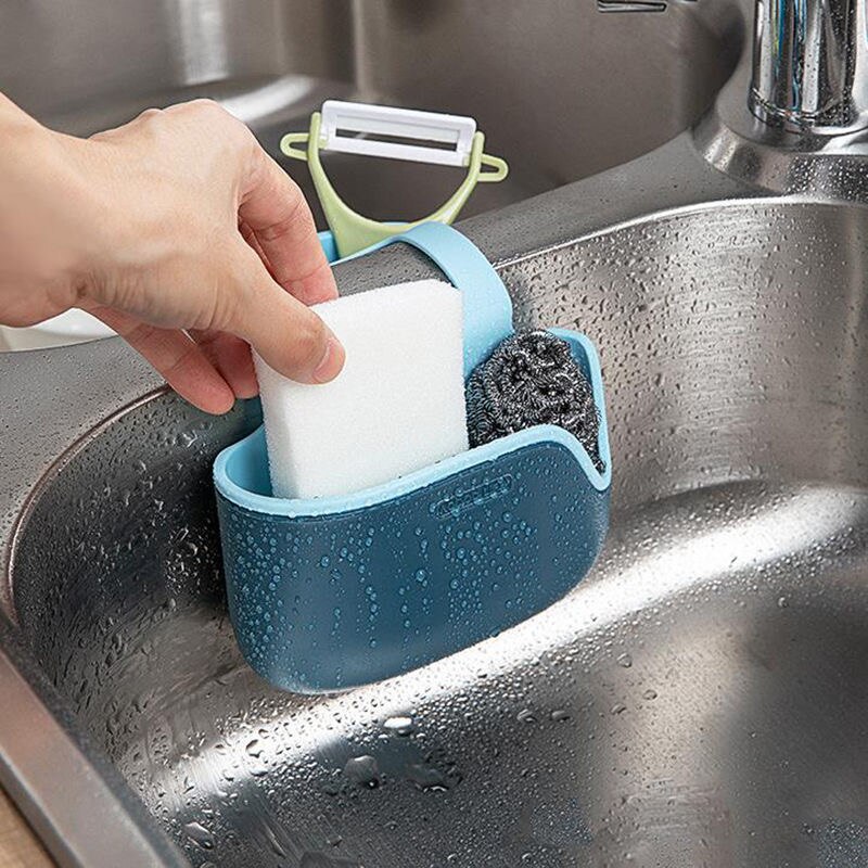 1pcs Kitchen Soap Sponge Drainer Rack Sink Storage Bakset Adjustable Faucet Holder Saddle Kitchen Bathroon Sink Organizer