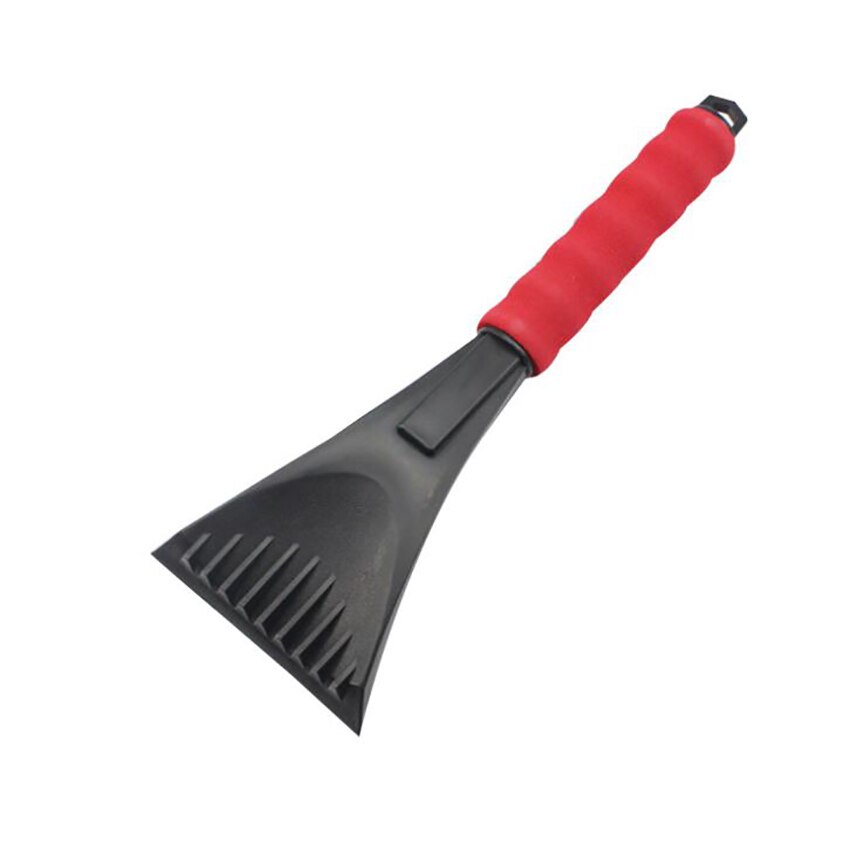 Grattoir à glace Portable avec poignée en mousse, pelle à glace d&#39;hiver, outil de dégivre pour voiture, camion, pare-brise de fenêtre de toit: Rouge