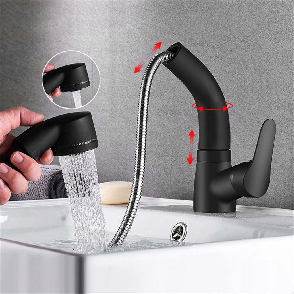 Height Adjustable Pull-out Sink Tap Kitchen Dishwash Basin Laundry Table Wash Dishes sink faucet extender robinet extender migno