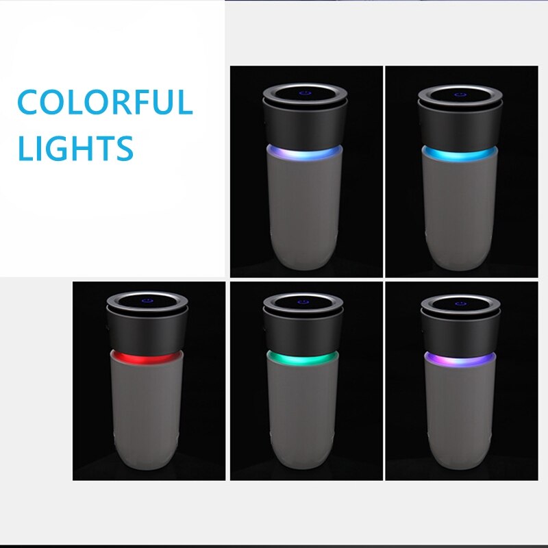 Mini HEPA Car Air Purifier LED Light Fresh Air Purifier USB Charging Mist Maker for Car Home Office Auto Electrical Accessories