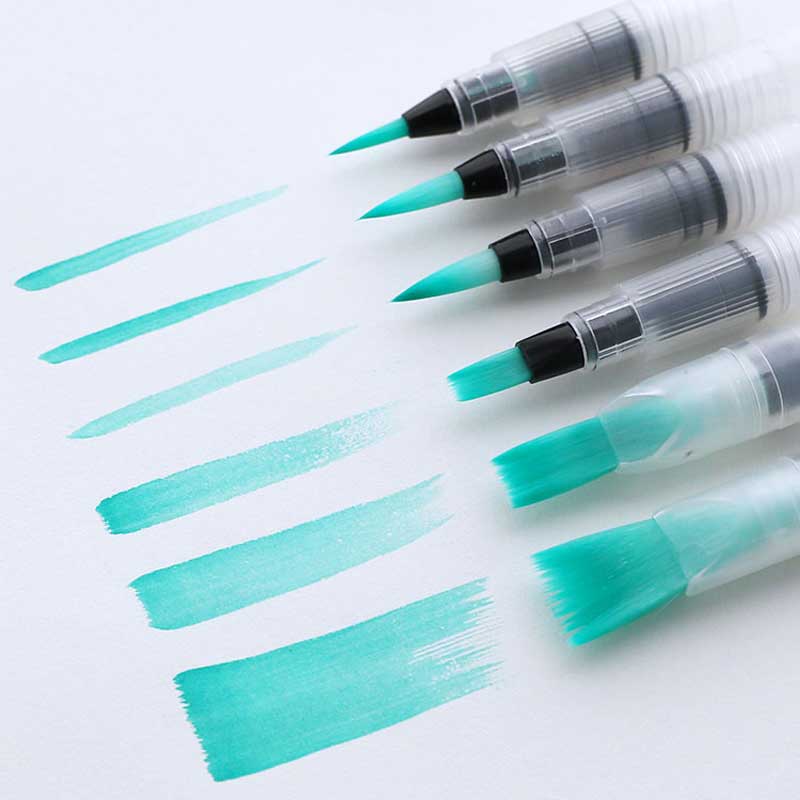 Water Brush Ink Pen for Watercolor brush pen Calligraphy Painting Illustration Pen Stationery Refillable Drawing Art Supplies